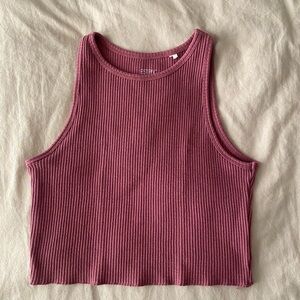 PacSun Mauve Ribbed Crop Top